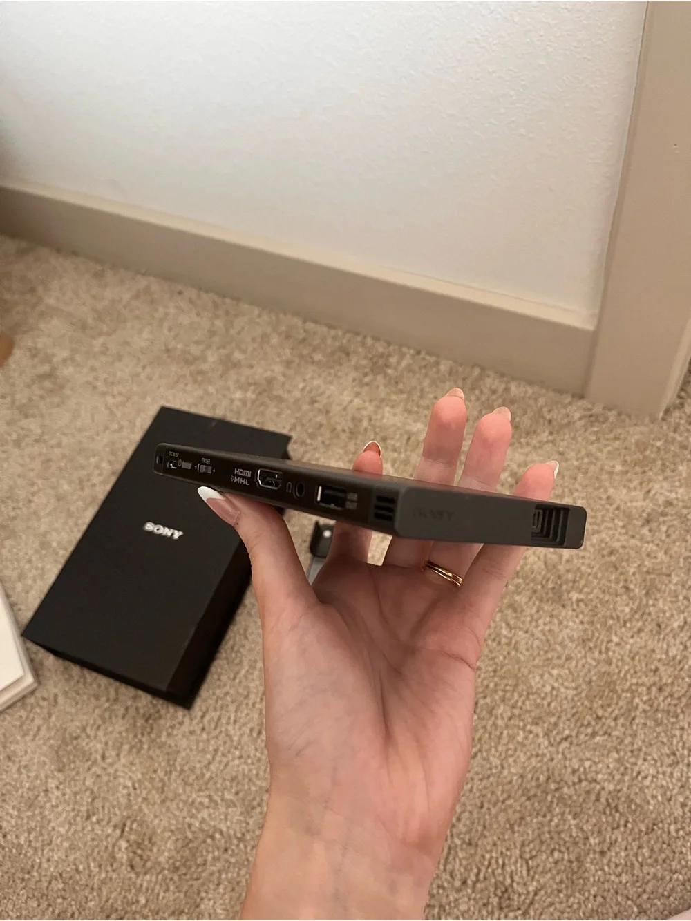 Sony Mobile Projector in Black and White Packaging